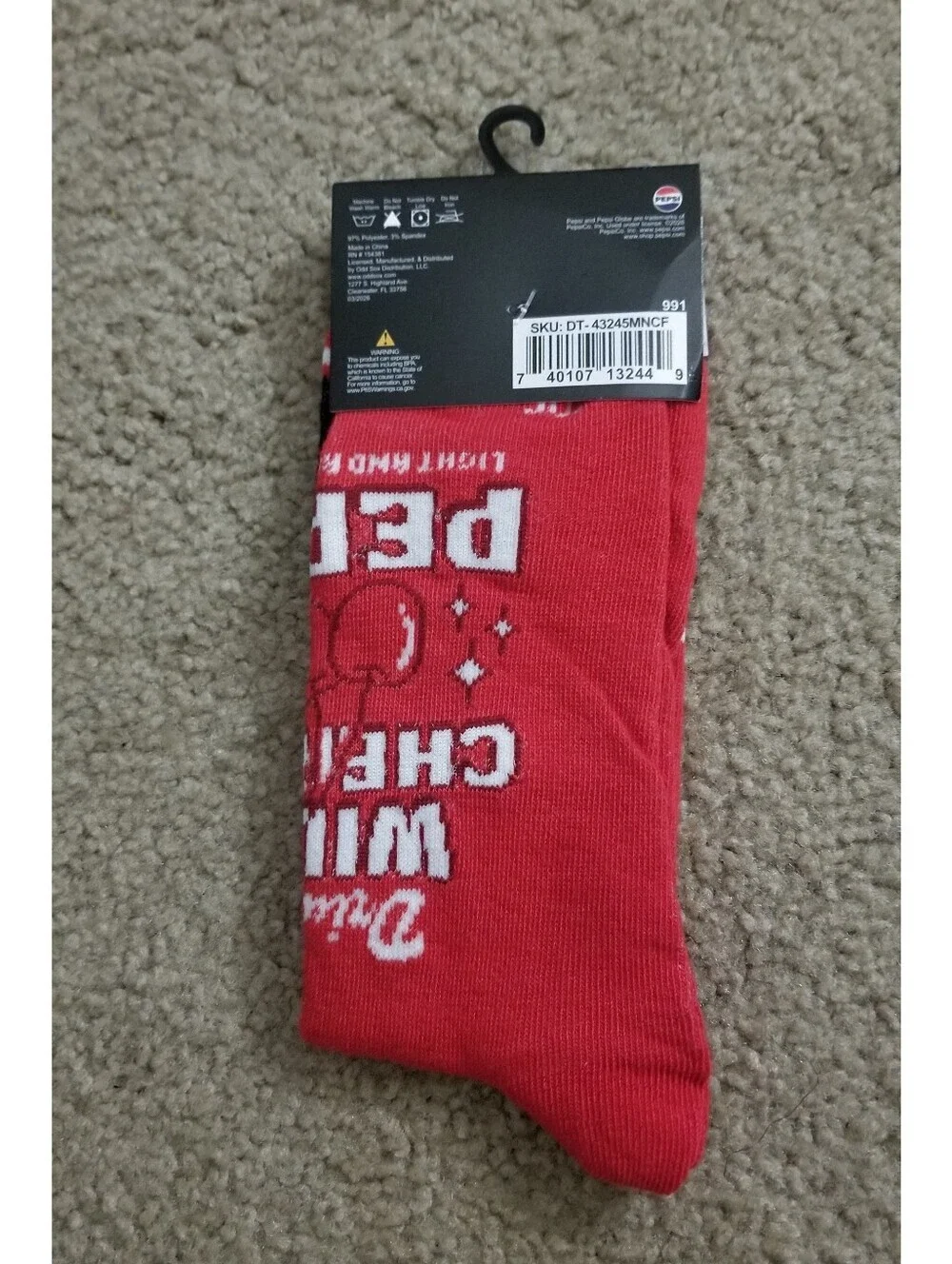 Pepsi Wild Cherry Men's Crew Socks